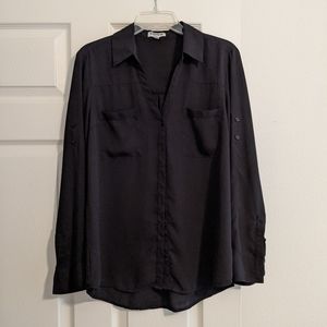 Two Pocket Portofino Slim Fit Long Sleeve Blouse L